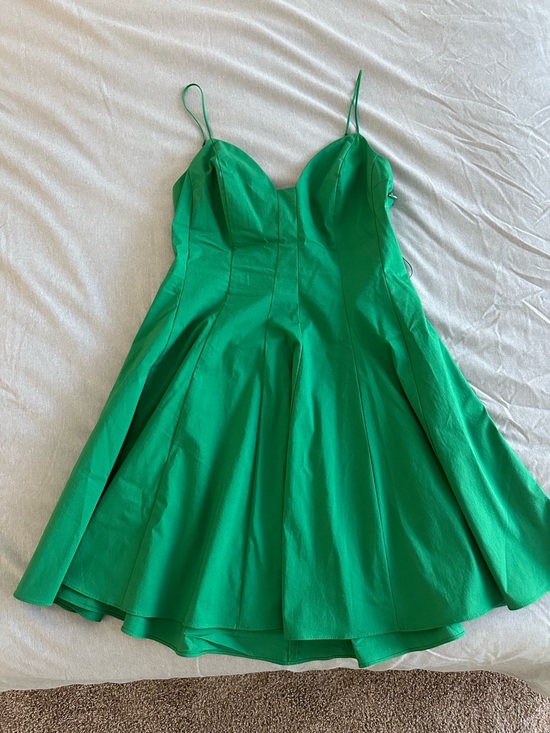 Express Dresses & Skirts - Express Green Spaghetti-Strap Fit-and-Flare Dress